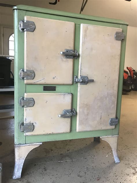 metal ice box restoration|antique ice box kit.